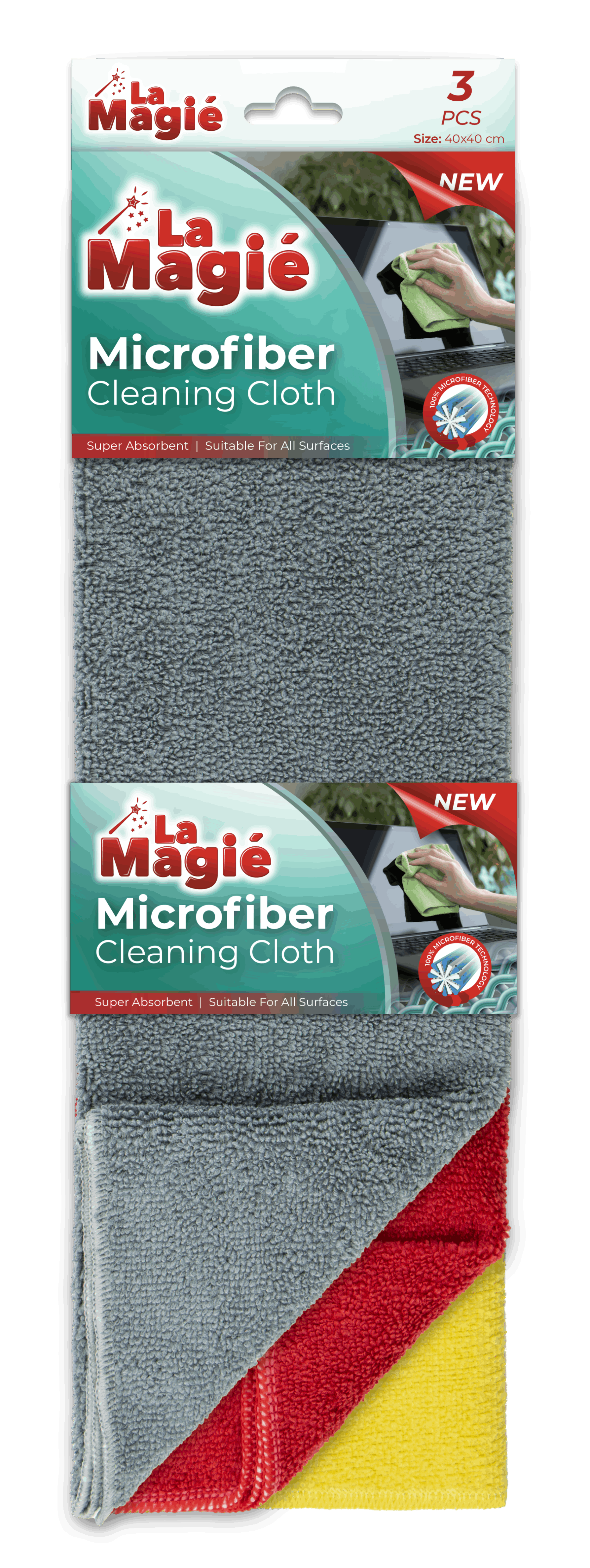 LA MAGIÉ MICROFIBER CLEANING CLOTH 3 PCS 200 GR